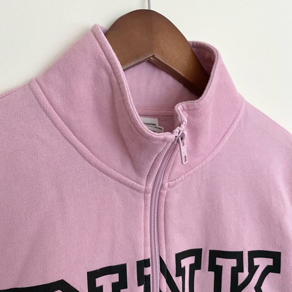PINK | Quarter Zip Cowl Neck Sweater - Picture 3 of 7